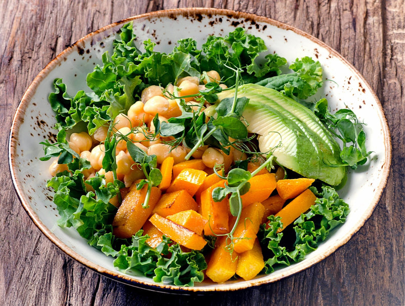 Balance Combination Skin with this Chickpea Kale Salad.