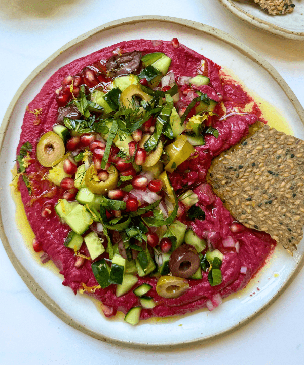 Festive Layered Beetroot Hummus Dip